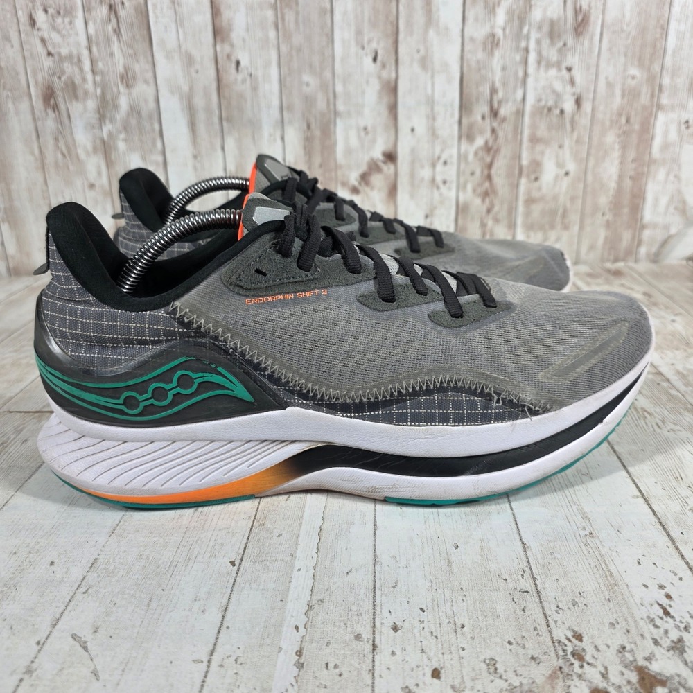 Saucony Endorphin Shift 2 Mens Running Shoes Gray Green S20689-20 Size 10.5